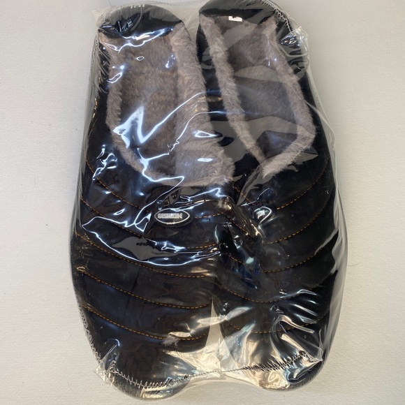 Fashion Fur Lined Slippers Mens 7 Black - Picture 2 of 7